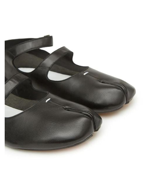 Maison Margiela White Women Tabi Ballerina Double Strap Flats