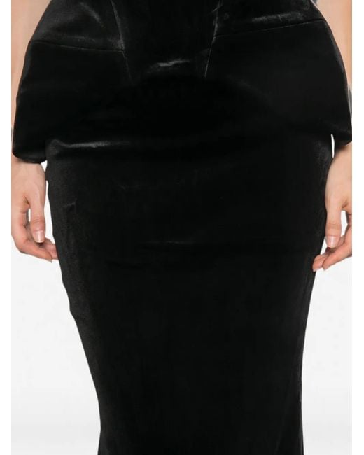 Adamaris Black Zip-Fastening Corset-Style Maxi Skirt Set