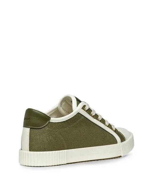 Geox Green D Blomiee Contrast-Trim Low-Top Sneakers