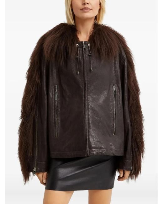 Manokhi Black Jade Shearling Jacket