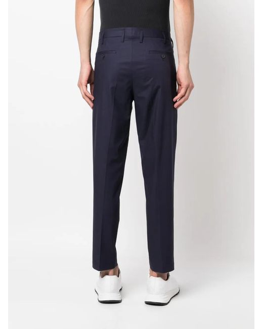 Neil Barrett Blue Mid-Rise Straight-Leg Trousers for men