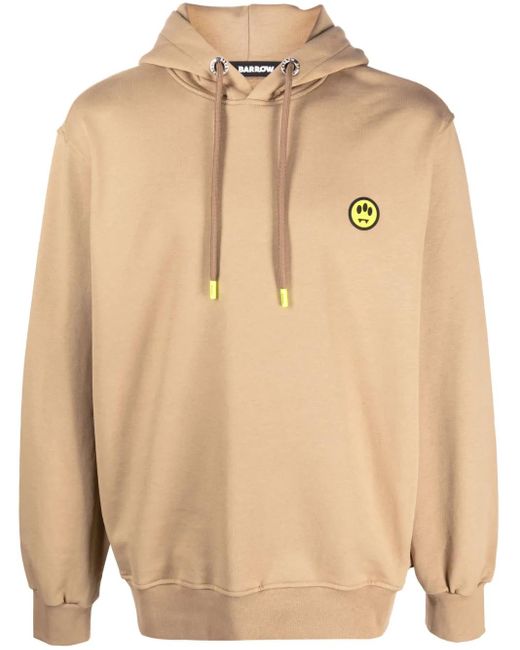 Barrow Natural Logo-Print Cotton Hoodie for men