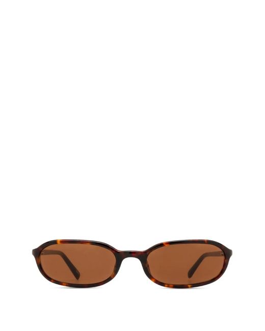 Chimi Brown Edith Oval Sunglasses