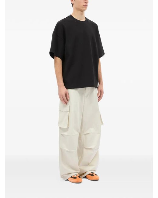 MSGM White Cargo-Pockets Trousers for men