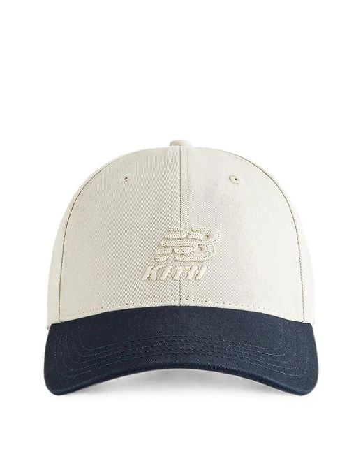 Kith White X New Balance Washed Twill Cap for men
