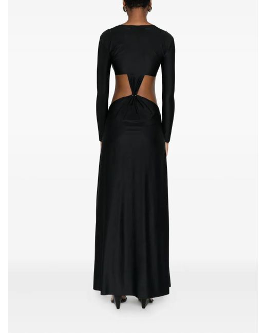 MEDEA Second Skin Maxi-Jurk Met Uitgesneden Details in het Black