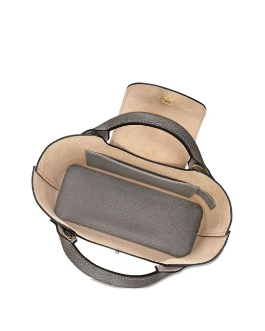 Longchamp Gray Épure Top-Handle Leather Mini Bag