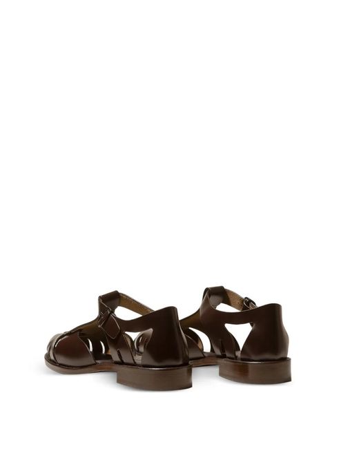 Hereu White Pesca Round-Toe Fisherman Sandals for men