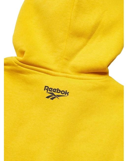 Reebok Yellow Classics Vector Hoodie for men