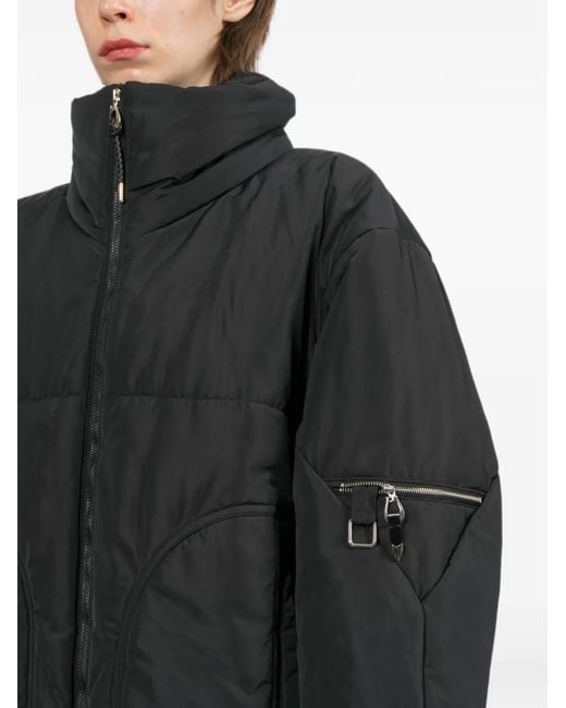 Toga Black Quilted Zip-Up Jacket