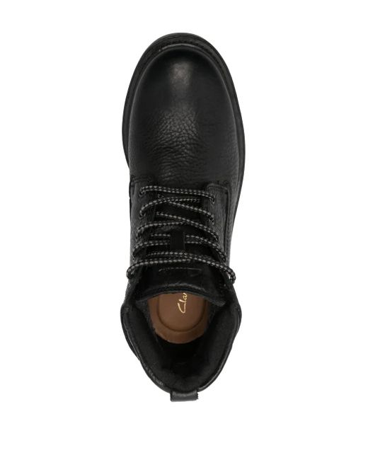 Clarks Black Craftdale 2 Mid Leather Boots for men