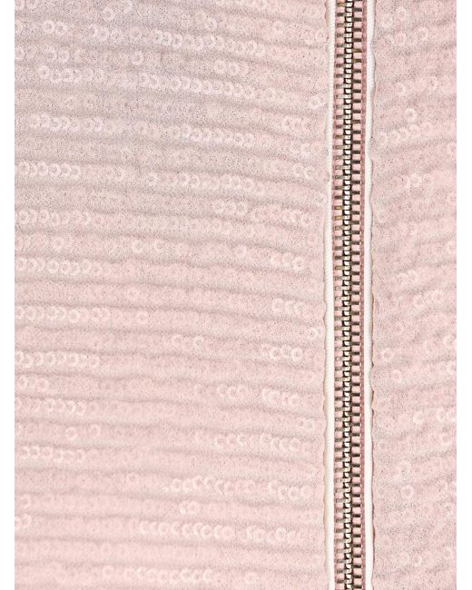 Herno Pink Sequin-Embellishment Jacket