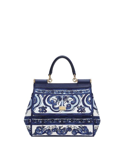 Dolce & Gabbana Sicily Mini Shopper in het Blue