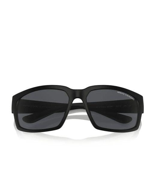 ARMANI EXCHANGE Black Rectangle-Frame Sunglasses