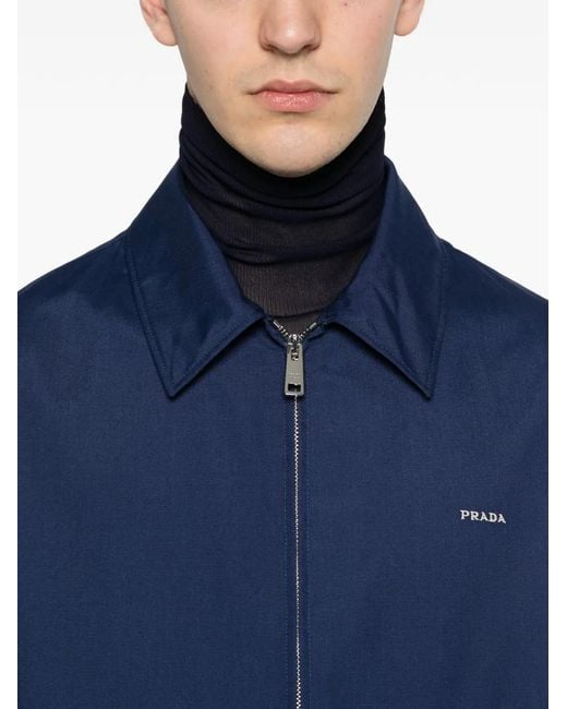 Prada Blue Zip Jacket for men