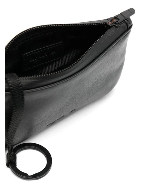 Agnes B. Black Leather Coin Case for men