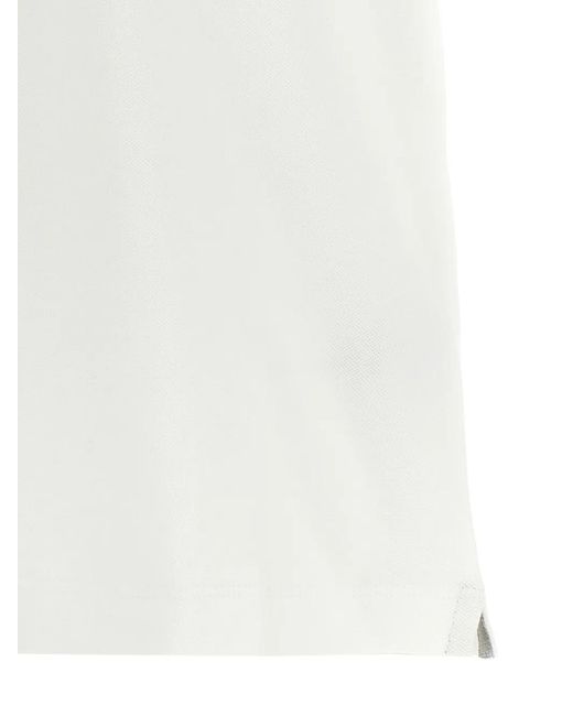 Brunello Cucinelli White Classic Polo Shirt for men