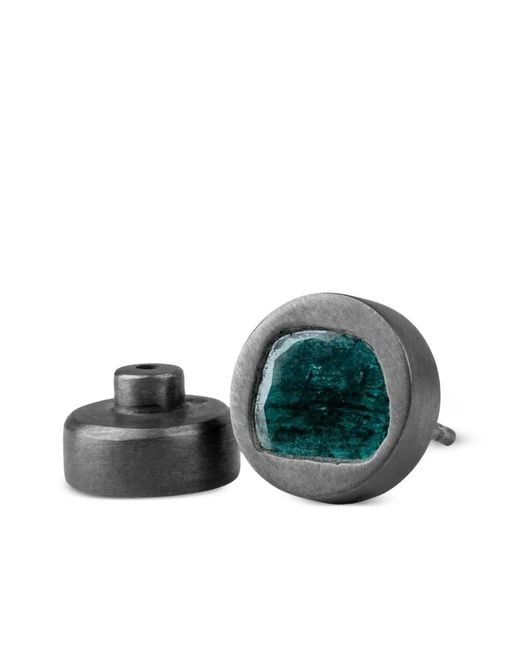 Parts Of 4 Green Studded Diamond Earrings