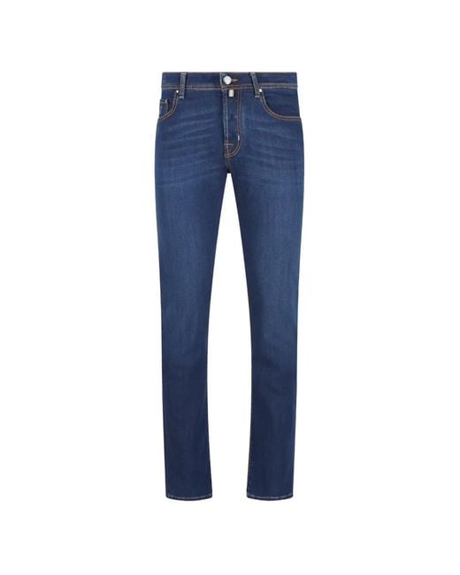 Jacob Cohen Blue Five-Pocket Trousers for men