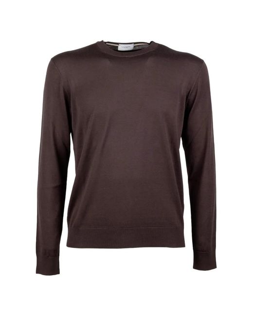 Paolo Pecora Brown Crew-Neck Sweater for men