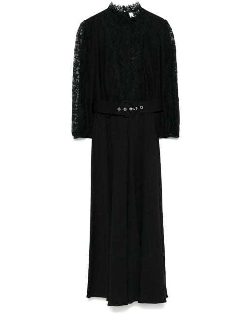 Nissa レースディテール ドレス Black