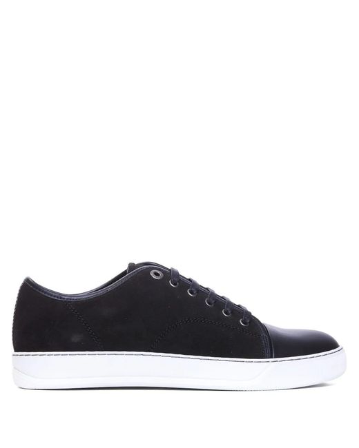 Lanvin Black Dbb1 Suede Leather Sneakers for men