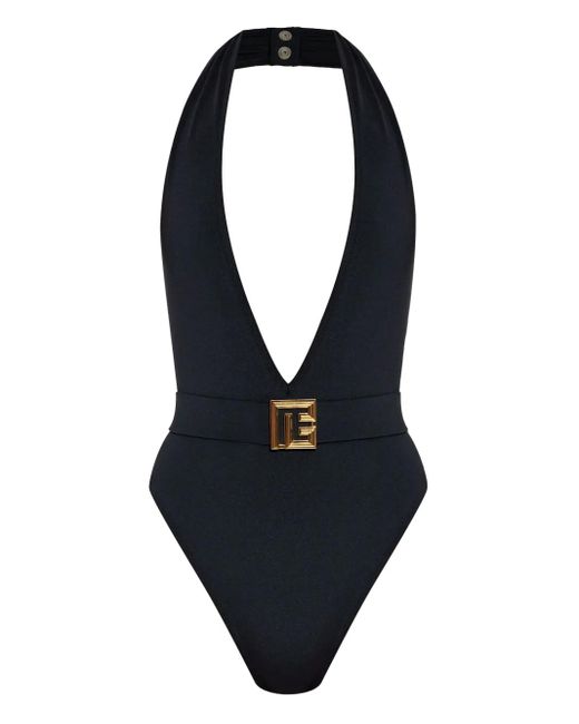 Balmain ロゴ ドレス水着 Blue