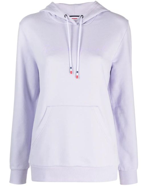Rossignol Blue Logo-Print Cotton Hoodie