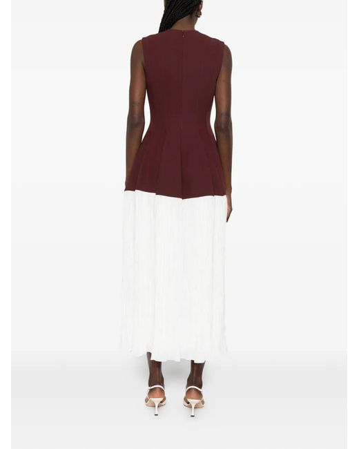 Jonathan Simkhai Red Pleated Maxi Dress