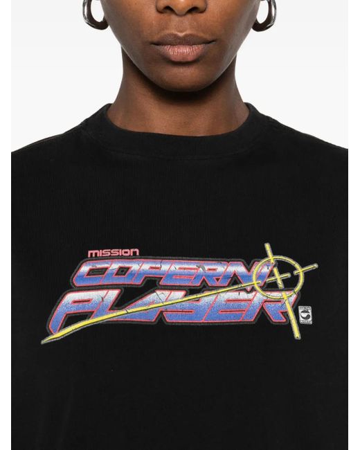 Coperni Black Logo-Print Long-Sleeve T-Shirt