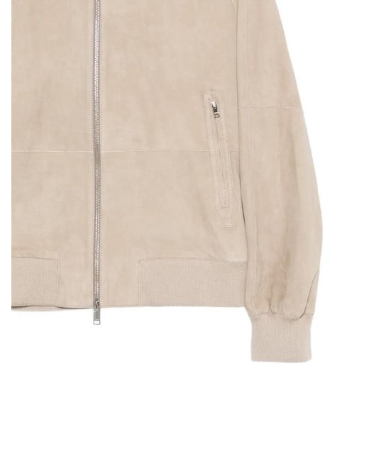 Arma Natural Dion Zipped Suede Jacket for men