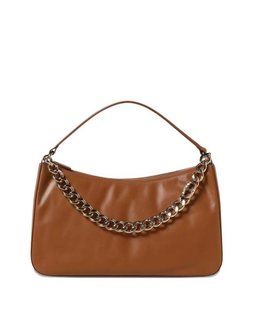 Twinset Brown Medium Chain Leather Shoulder Bag