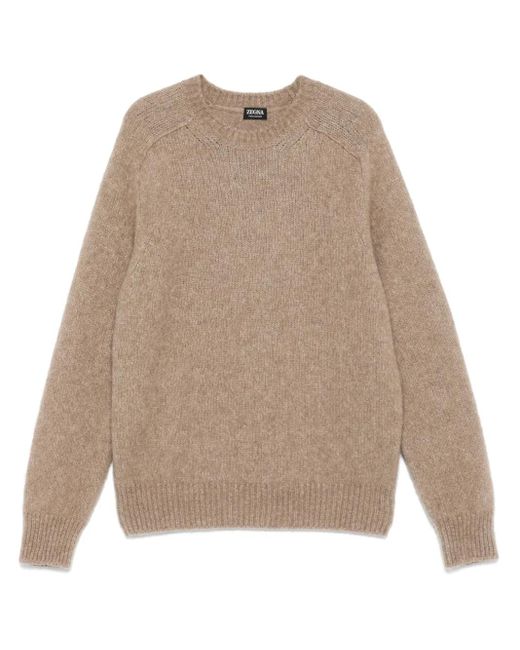 メンズ Zegna クルーネック セーター Natural