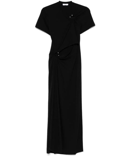 Rabanne Jersey Midi-Jurk in het Black