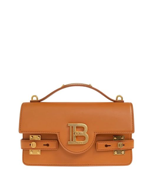 Balmain Brown 24 B-Buzz Top-Handle Cross Body Bag
