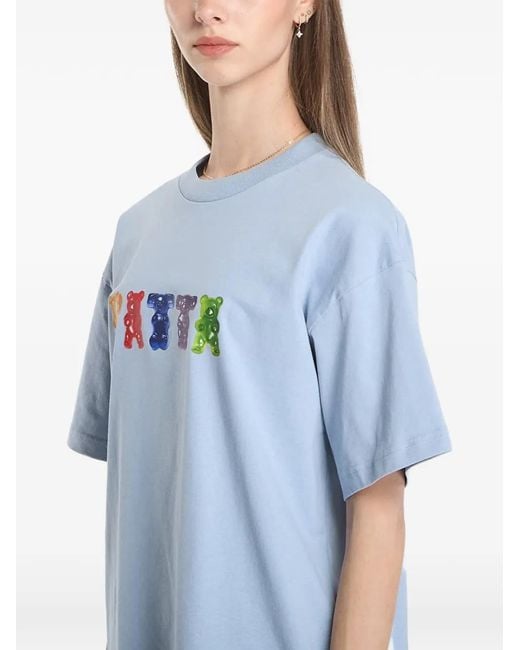 PATTA Blue Gummi Logo-Print T-Shirt