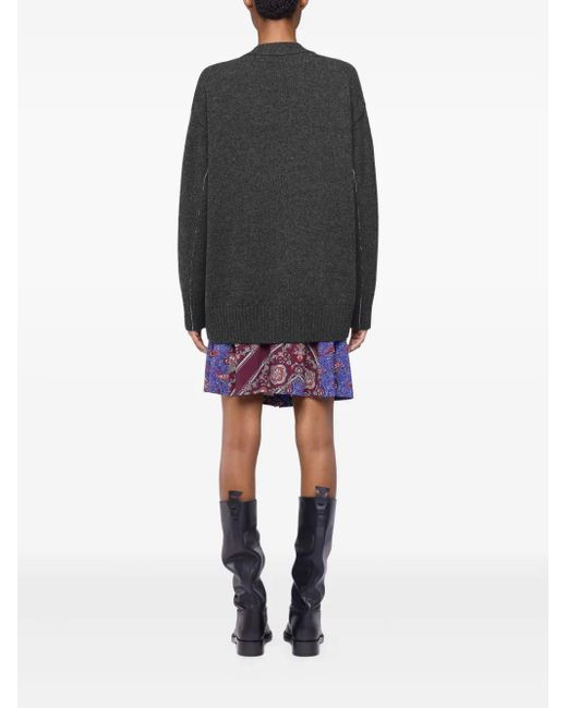 Rabanne Black Buttoned-Up Cardigan