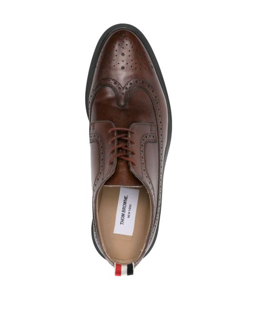 Thom Browne Brown Longwing Round-toe Brogues for men