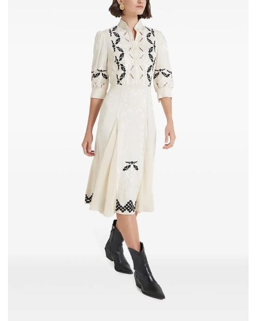 Temperley London White Daphne Midi Dress
