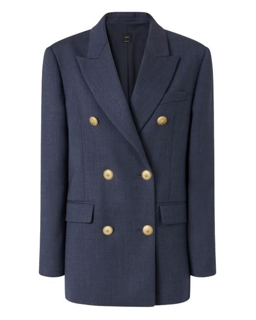 Pinko Blue Doppelreihiges Sakko Mit Knopfverschluss