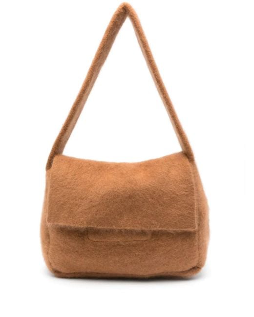 AYA MUSE Brown Textured Shoulder Bag