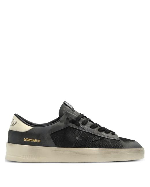 Golden Goose Deluxe Brand Black Stardan Leather Sneakers for men