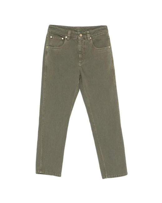 Brunello Cucinelli Green Five-Pockets Jeans