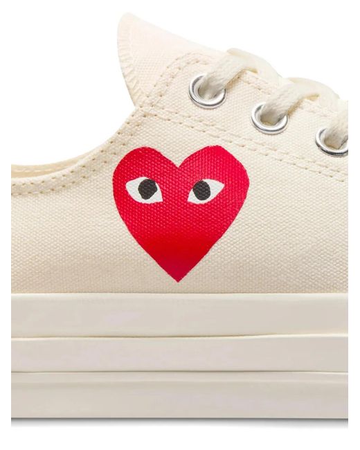 COMME DES GARÇONS PLAY White Chuck 70 Heart-Logo Sneakers