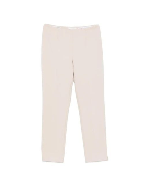 Peserico White Pressed-Creases Trousers