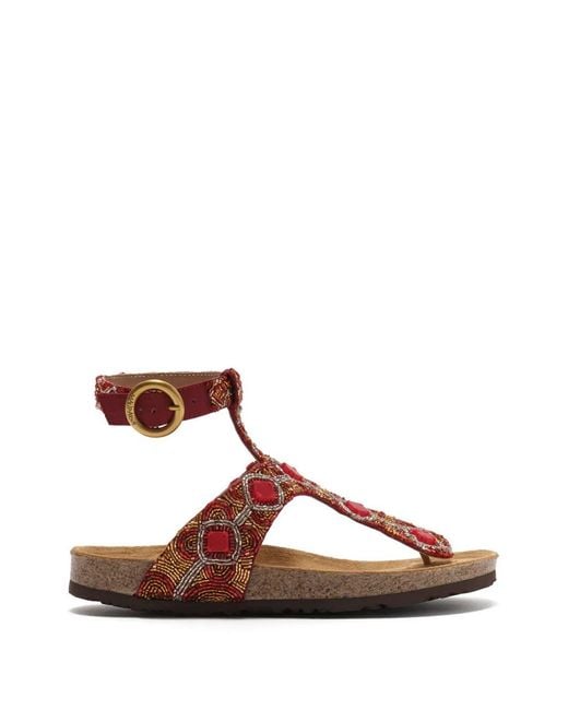 Maliparmi Brown Diamond Beads Infrabijoux Sandals