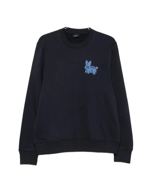 Paul Smith Blue Bunny-Print Sweatshirt for men