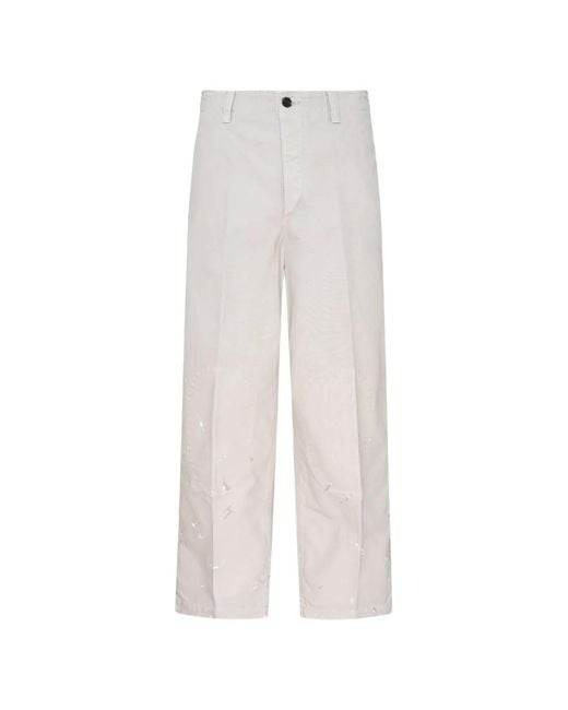 Visvim White Survey Damaged Trousers for men