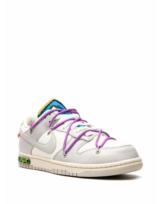 NIKE X OFF-WHITE White Dunk Low "Lot 47" Sneakers