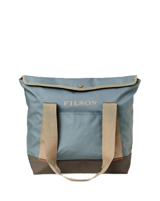メンズ Filson ロゴ トートバッグ Blue